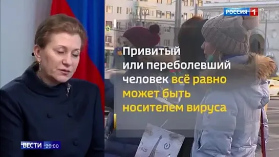 Анна Попова про заразность привитых - 09.08.2021г