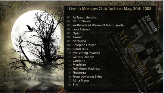 Moonspell in Moskow 2008 ,,OBMOROCK,,