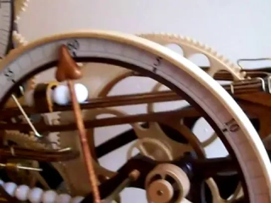 Steampunk wooden clock.