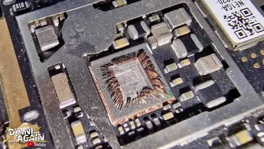 Integrated circuit,  MOSFET, processor decapsulation with fiber laser