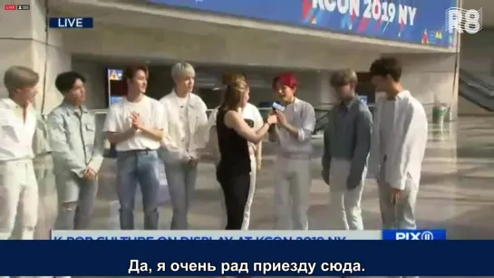 [RUS.SUB] Интервью ATEEZ для новостного канала LIVE on Pix