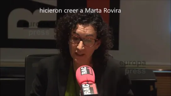 LAS FUENTES de Marta Rovira que señala que el Gobierno les amenazó con muertos