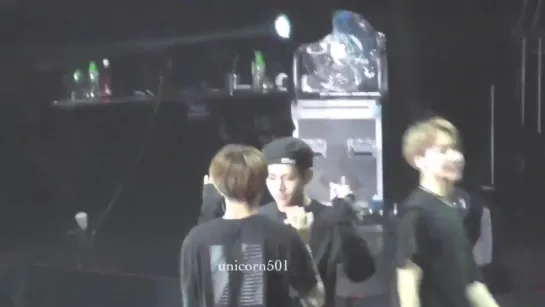 Taekook/Vkook moment | 170513 BTS Wings Tour In Hongkong: Taehyung and Jungkook's handshake & hug