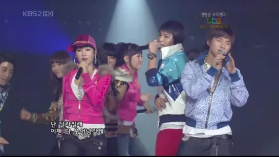 BIG BANG and WONDER GIRLS – Tell Me + Lies [2007.12.28 KBS Music Bank]