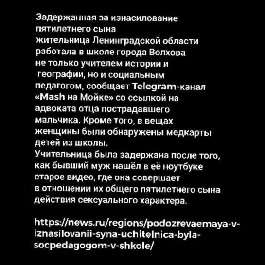 Изнасиловавшая сына педофилка была учительницей и соцпедагогом в школе