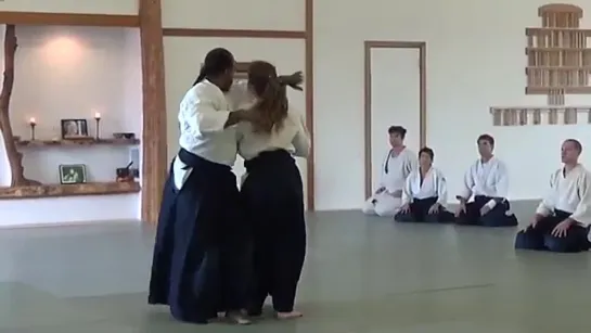 Donovan Waite Sensei, katatetori iriminage. Heidi Albright Sensei, uke