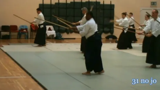 Donovan Waite 7th dan Aikikai Shihan in Sopron - Jo Kata (9, 13, 31), Kaeshi uchi