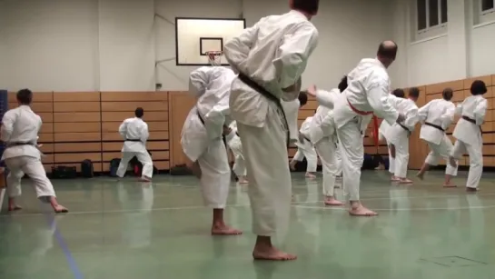 Andre Bertel teaching Karate classes in Germany