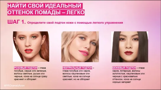 Найди свой идеальный оттенок помады AVON