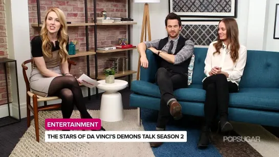 Popsugar: Laura Haddock and Tom Riley Have (Lots of) Fun With Da Vinci