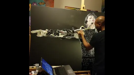 Michael Jackson art by Reuben Cheatem