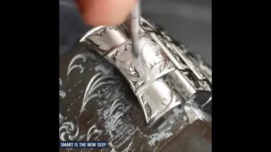 Smart is the New Sexy Hand-engraved Rolex Submariner.  via Bram Ramon,