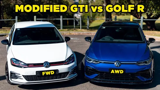 Полный привод vs передний. Гонка. 8ой Golf R vs доработанный 7ой Golf GTI (Разрушитель грёз)