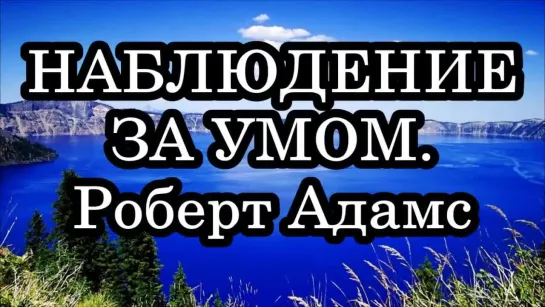 НАБЛЮДЕНИЕ ЗА УМОМ. Роберт Адамс