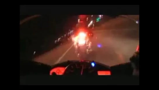 Bikes Racing Down Highway