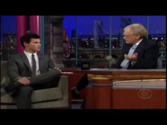 Taylor Lautner On Late Show With David Letterman - July 1st 2010, Part 1