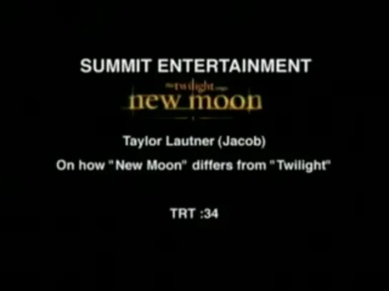 Taylor Lautner On Set Video Interview THE TWILIGHT SAGA NEW MOON