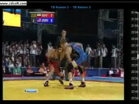 ЧМ 2011 55кг RAHI(Ir)vs SIMM(USA)  вольная борьба