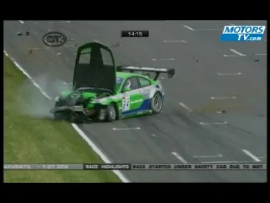 Alpina B6 GT3 crash at Oschersleben, Germany.