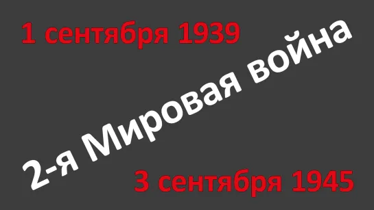 2-я мировая война: начало