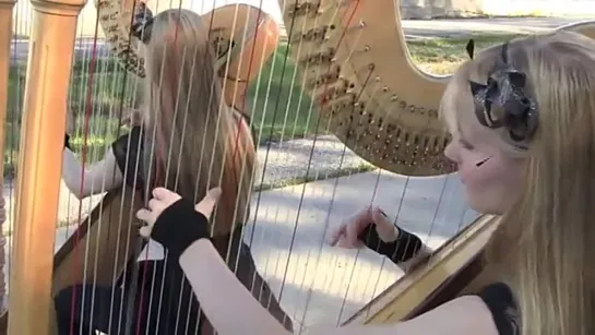 Американские сестры-близнецы игрют на арфах!!! BON JOVI - It's My Life (Harp Twins) Camille and Kennerly, Harp Duet