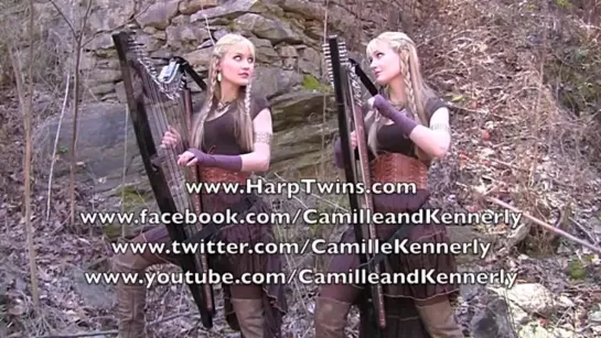 Американские сестры-близнецы игрют на арфах!!! The Rains of Castamere- Game of Thrones (Harp Twins) Camille and Kennerly