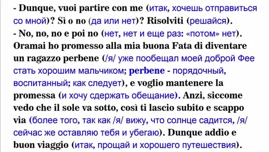 Глава № 30. Приключения Пиноккио [Разбор текста]