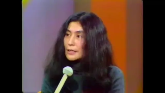 Yoko Ono talks to Sir David Frost about her concept for the "Smiles"  (1971)