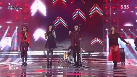 141012 Soyeon & Youngji & Song Ji Eun & Jiyoon & Dickpunks - Moonlight Silla (Rock Ver.)  @ 2014 Hallyu Dream Concert