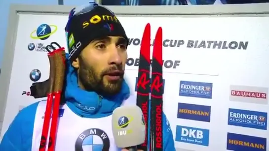 Its no surprise that hes really satisfied! Great race management today from Martin Fourcade here in the OBE20 sprint.