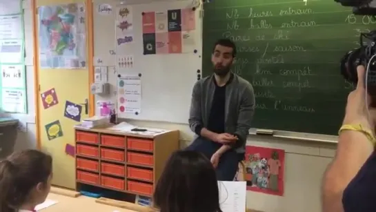 Isère Martin Fourcade répond aux questions des enfants de l’école des Laiches de Villard-de-Lans