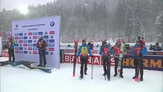 Martin Fourcade has been on the top step of the podium in every race here in RUH20! Join the flower ceremony on