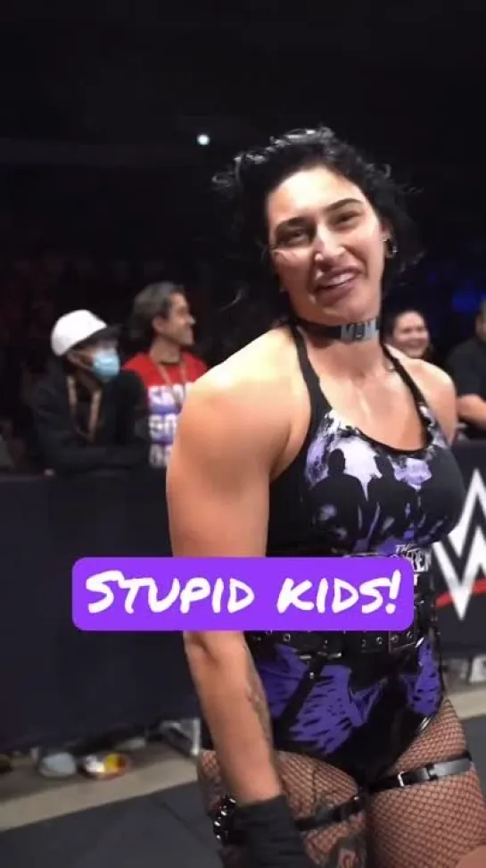 WWE - Mami Rhea Ripley 💜 LOVES scaring the âStupid Kids!â