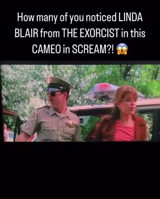 Linda Blair cameo Scream 96’s