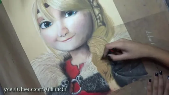 Speed Drawing-Astrid(How To Train Your Dragon)