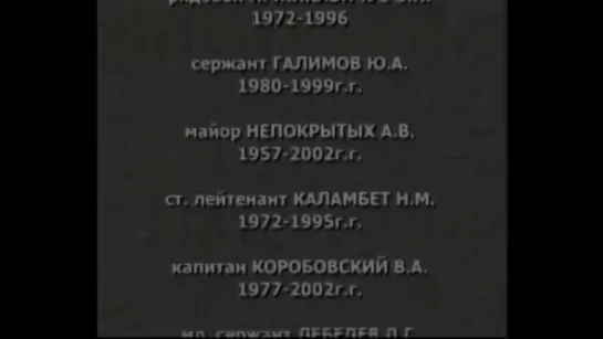 Помяни нас Россия (хроники войны в Чечне 1994-2004)