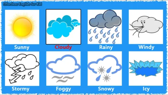 Vocabulary for kids - The weather  (Commonly used)