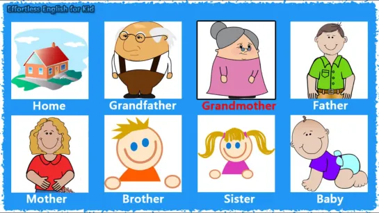 Vocabulary for kids - My family (Commonly used)