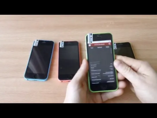 4шт.Китайский iPhone 5C Yellow,Pink,Blue,Green Видео обзор!