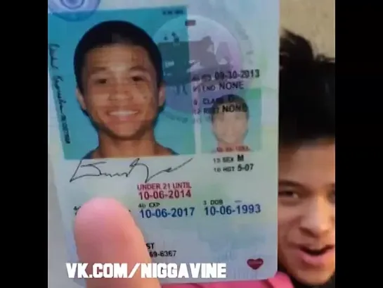 How I'm going to pull out my ID every time (Nigga Vine)