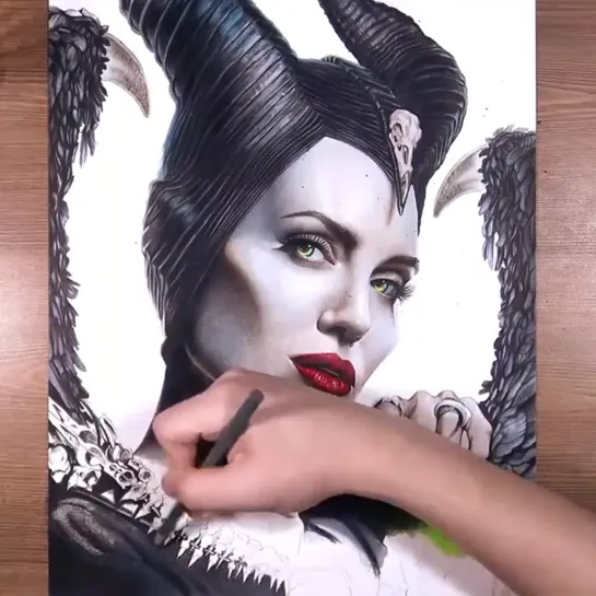 Drawing Maleficent (Angelina Jolie) | drawholic