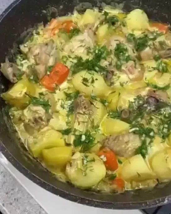 Сливочная курочка с картошкой