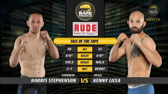 Harris Stephenson vs. Kenny Licea [16.11.2019 Bare Knuckle FC 9]