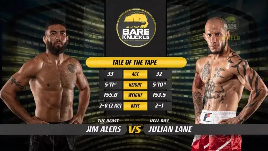 Jim Alers vs. Julian Lane [19.10.2019 Bare Knuckle FC 8]