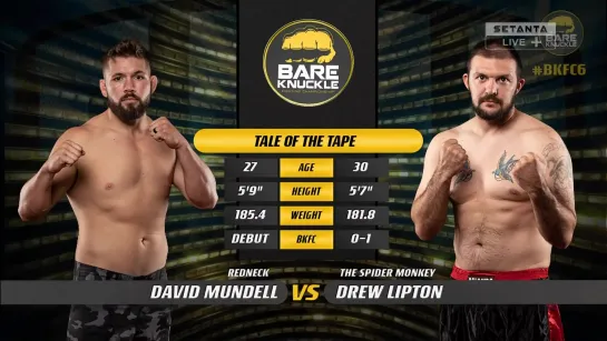 David Mundell vs Drew Lipton [22.06.2019 Bare Knuckle FC 6]