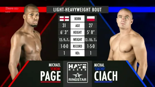 Michael Page vs Michal Ciach [15.06.2018 Hayemaker Ringstar Fight Night]