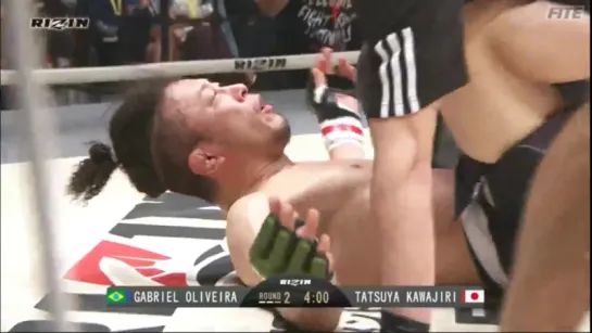 Tatsuya Kawajiri vs Gabriel Oliveira KO [15.10.2017 Rizin FF World Grand Prix 2017]