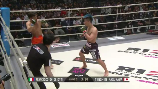 Tenshin Nasukawa vs Francesco Ghigliotti [16.04.2017 Rizin FF in Yokohama]