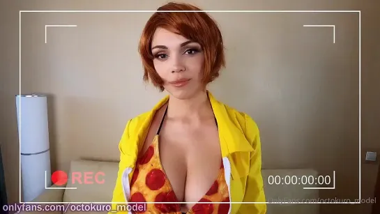 Octokuro - April O'neil with Pizza Tits sucks two Fat Big Dicks of Bebop and Rocksteady after air time [OnlyFans]