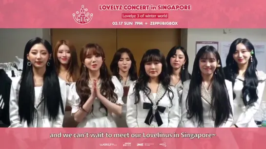 190222 Lovelyz message for Singapore tour